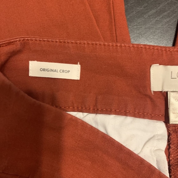 Classic Ann Taylor Loft Rust Red Capri Pant Woman's Petite 2 - Picture 10 of 11